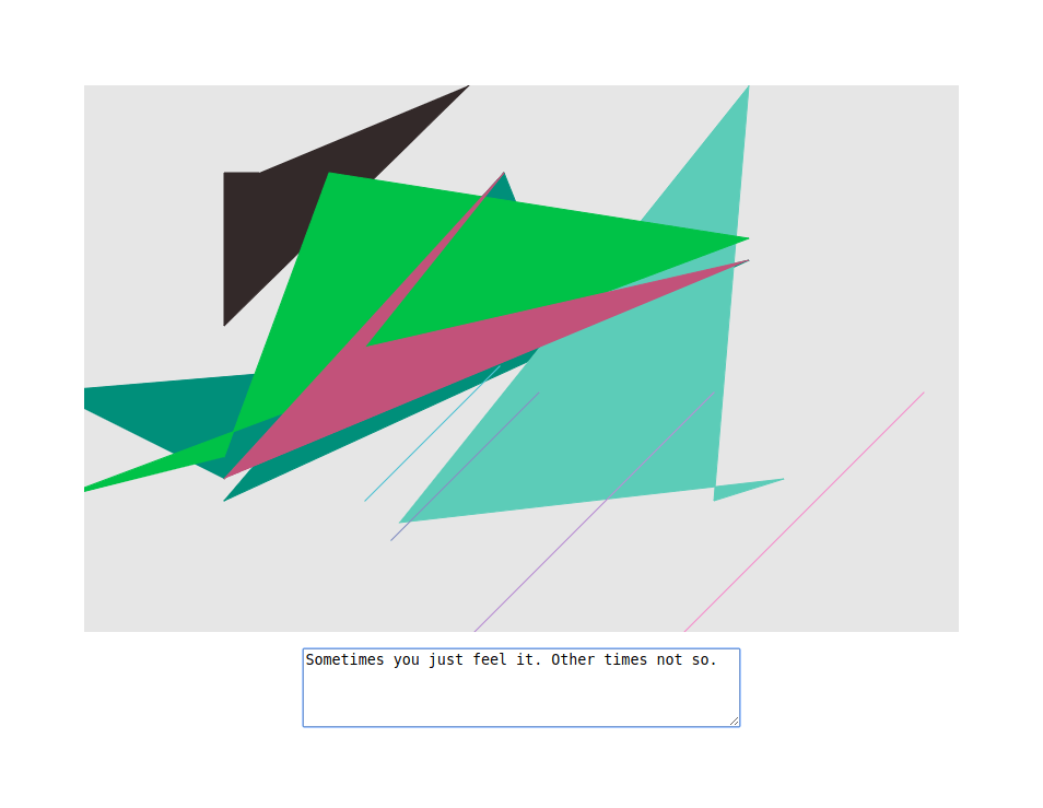 abstract art above text input box